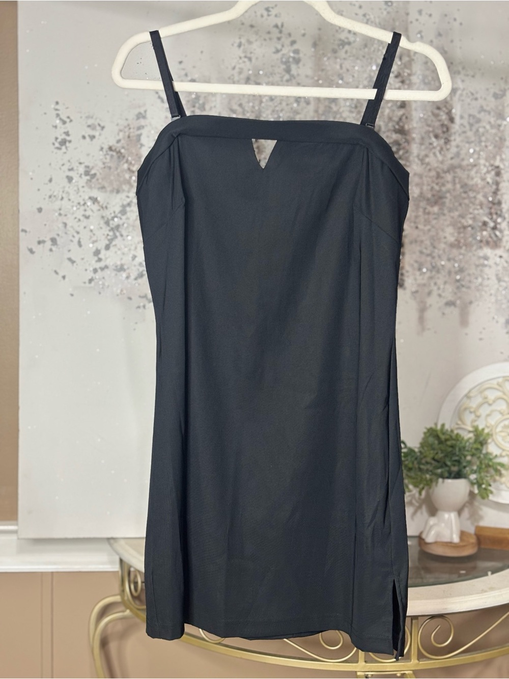 Y2K No Boundties Classic Black Spaghetti-Strap Dress